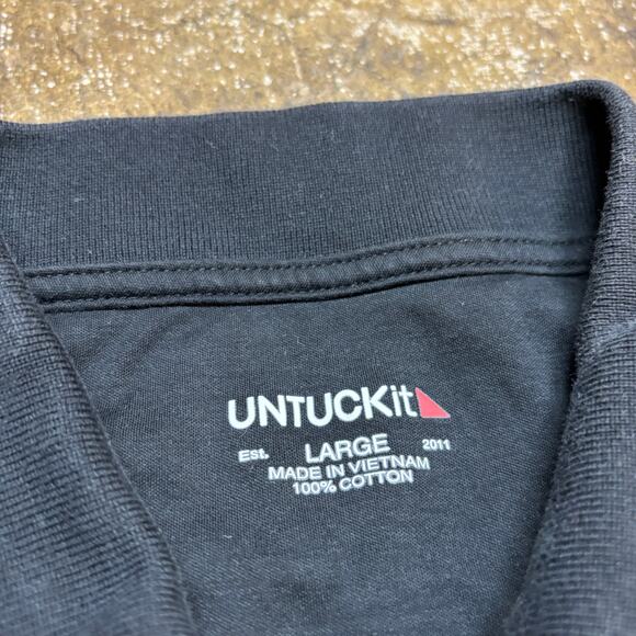 Untuckit Damaschino Short Sleeve Polo Shirt Men's Large Golf Preppy Minimalist - Picture 4 of 9